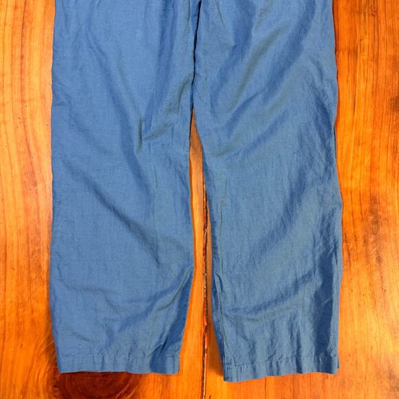 Gudrun Sjoden Women's Pants XL Solid Wide leg Linen Lagenlook Zip Boho Q3-9 - Picture 6 of 7